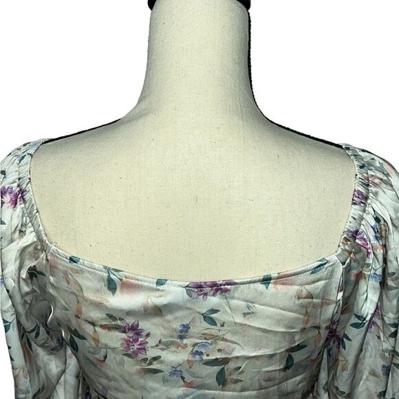 FTF Floral Print Tie Front Blouse - Picture 12 of 14
